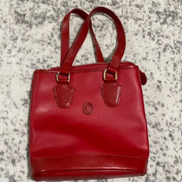 Trussardi purse in GUC red pebbled leather MADE IN ITALY!🇮🇹 #vintage - Picture 1 of 13